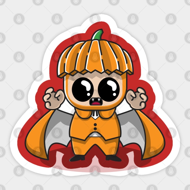 pumpkin dracula Sticker by fflat hds